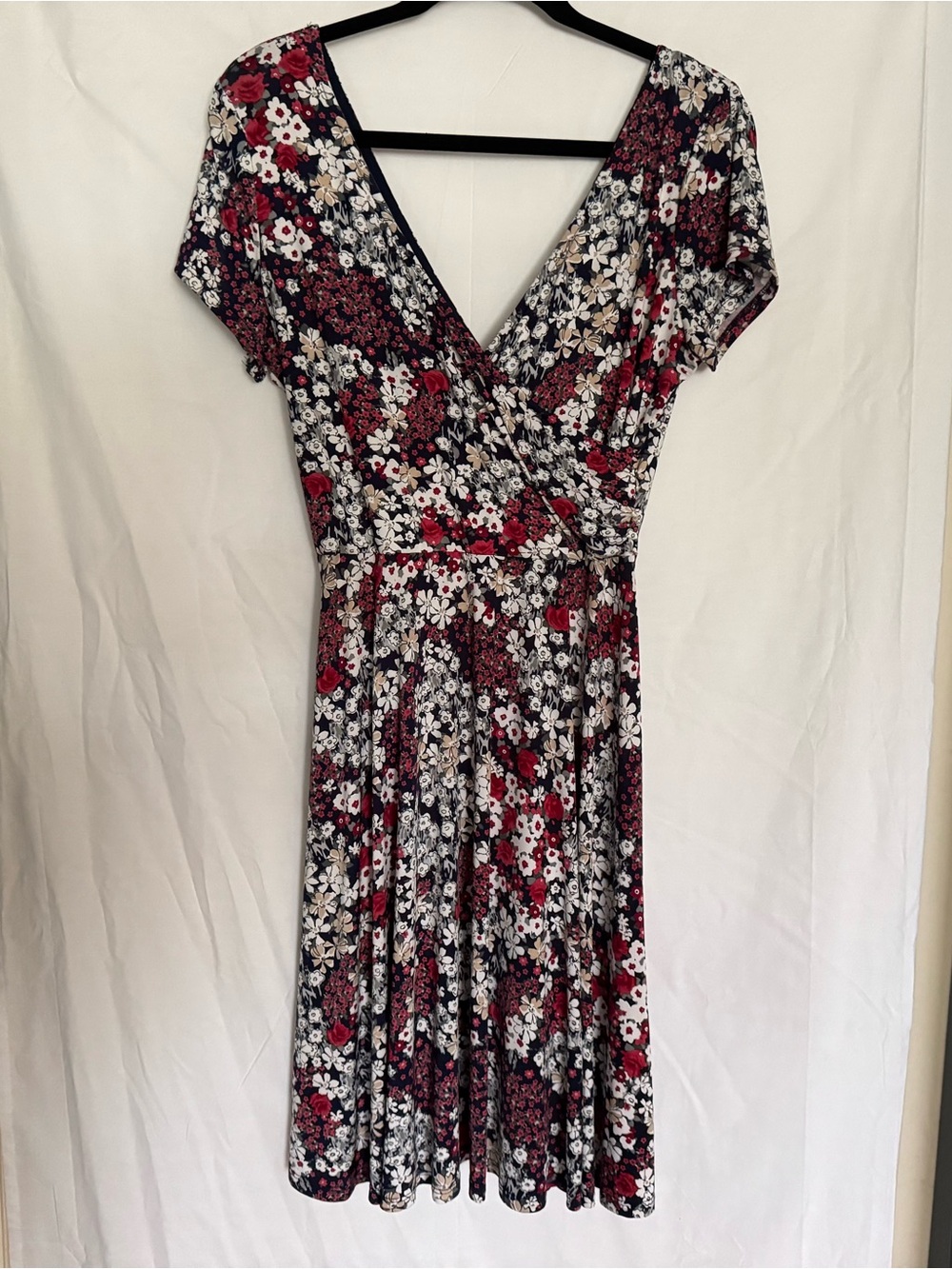 Kaileigh XL Amandine Floral Faux Wrap Knit Dress